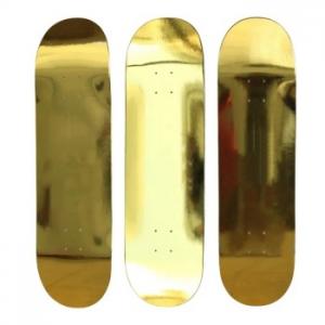 Personalise Golden Skateboard Deck Gold Single Skateboard Deck